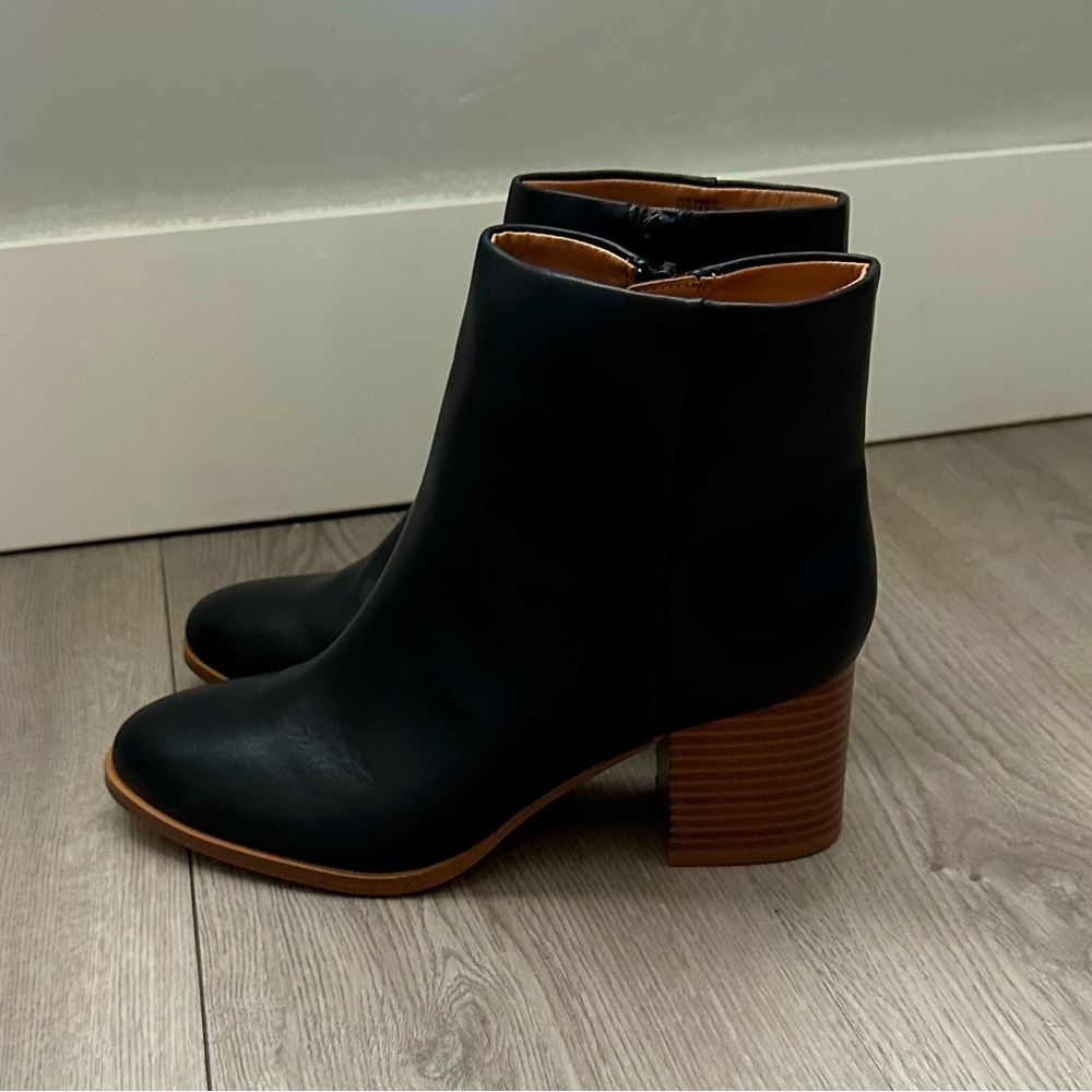 J. Crew Leather Ankle Boots NIB - Black